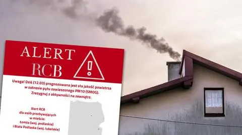 "Uwaga, prognozowana zła jakość powietrza". Alert RCB dla dwóch miast