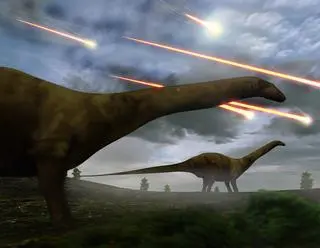 Uderzenie asteroidy miało potężne skutki dla Ziemi (grafika ilustracyjna)