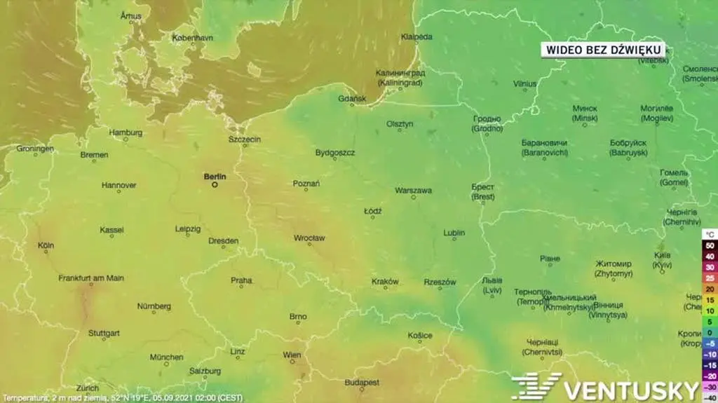 Prognozowane opady wciągu kolejnych dni