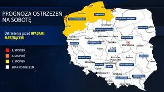 Prognoza zagrożeń IMGW na sobotę