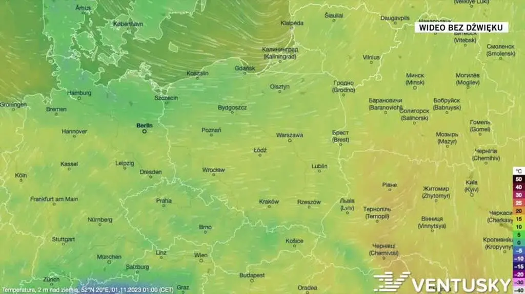 Prognozowana temperatura w dniach 1-4