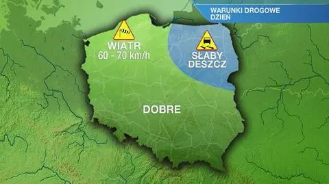 Warunki drogowe w poniedziałek 30