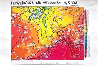 Temperatura na wysokości 1,5 kilometra