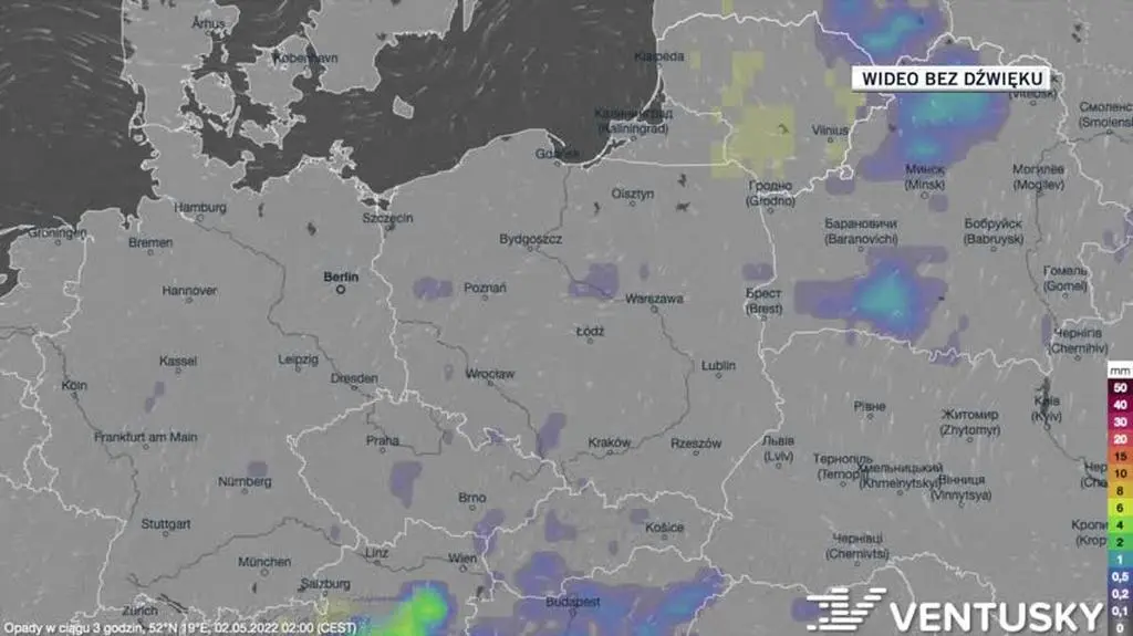 Prognoza opadów na najbliższy tydzień