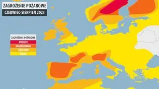 Zagrożenie pożarowe - lato 2023