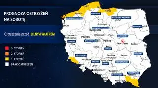 Prognoza zagrożeń na sobotę