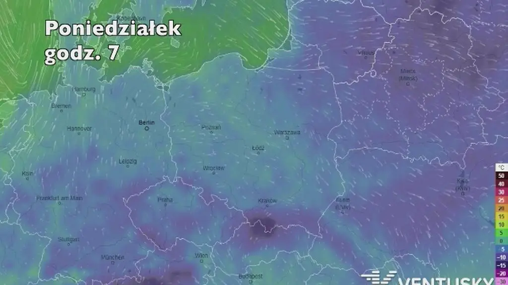 Temperatura w najbliższych dniach (ventusky