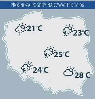Prognoza pogody na czwartek 16.06
