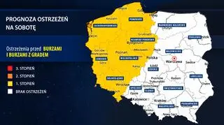 Prognoza zagrożeń IMGW na sobotę