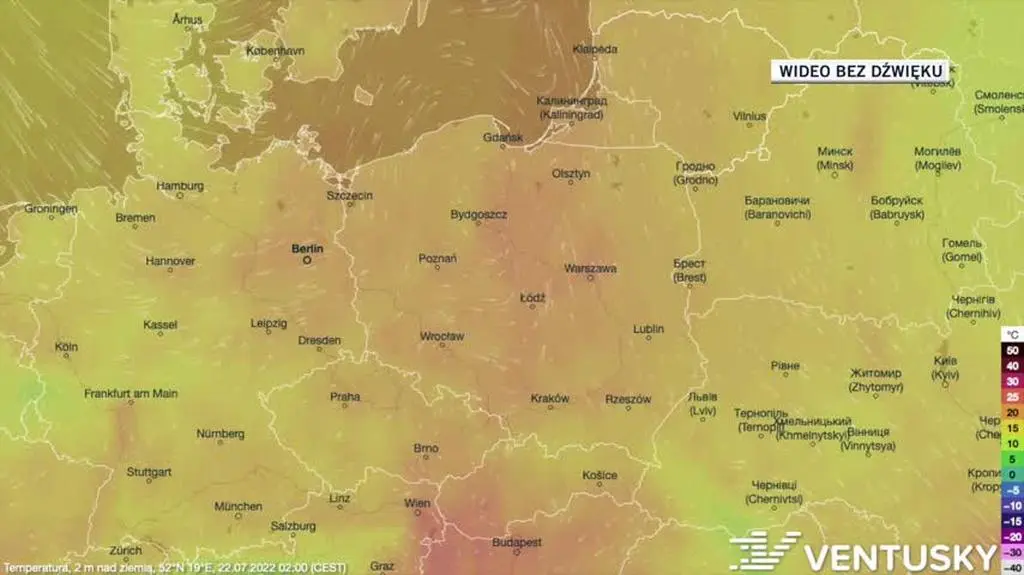 Prognoza temperatury na kolejne dni