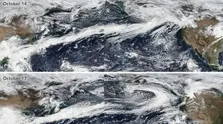 Rzeki atmosferyczne nad Pacyfikiem, 14 i 17 października 2017 roku 