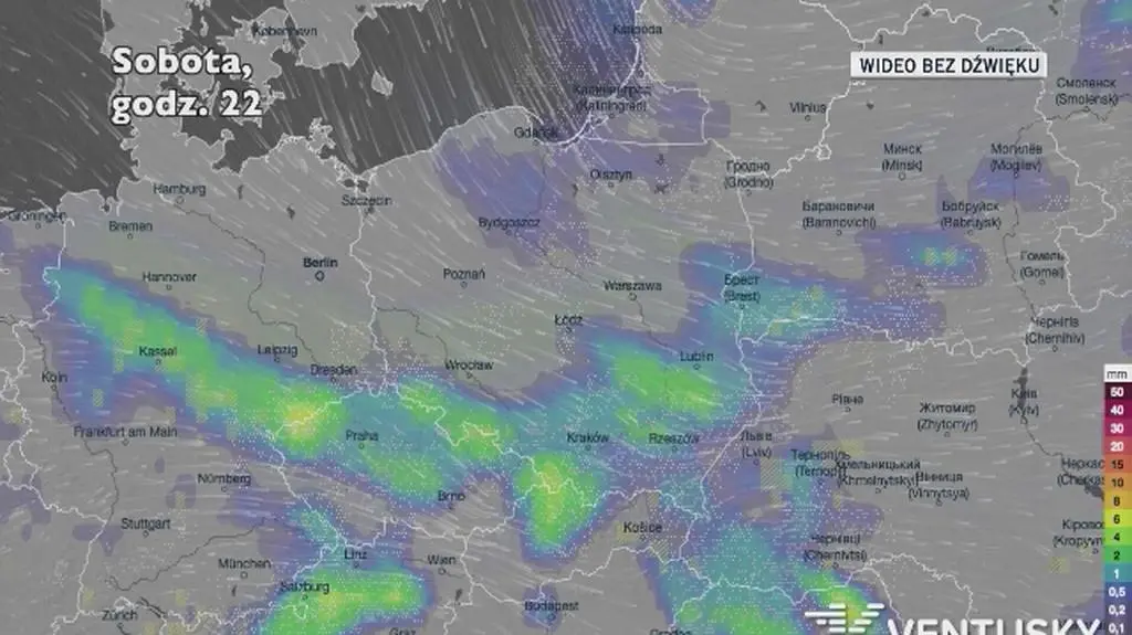 Prognozowane opady w najbliższych dniach