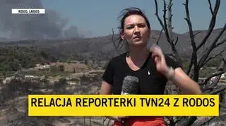 Relacja reporterki TVN24 z Lardos na południowym wschodzie Rodos
