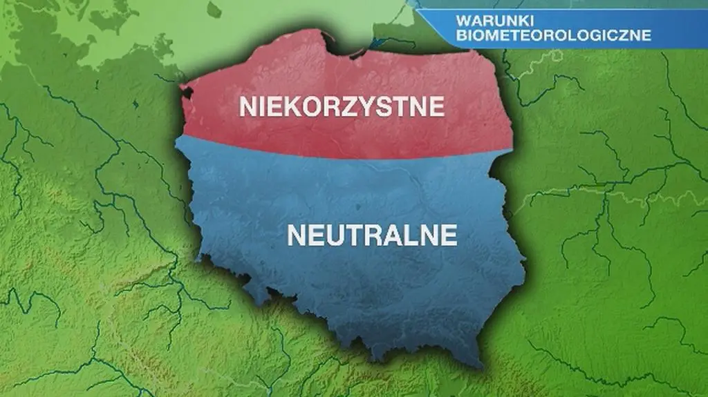 Warunki biometeorologiczne w poniedziałek