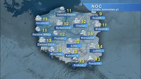 Prognoza pogody na noc 13/14.09