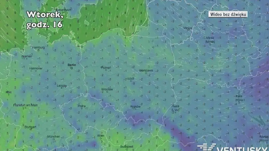 Temperatura w najbliższych dniach (ventusky