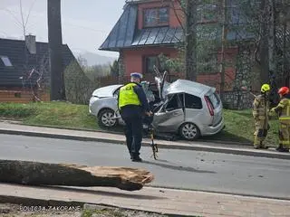 Poniedziałkowe wichury na Podhalu