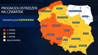 Prognoza zagrożeń IMGW na czwartek