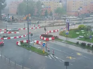 Skutki ulewy w Olsztynie