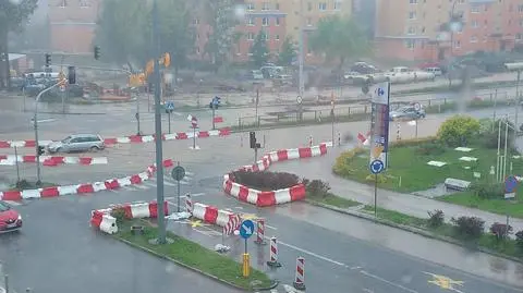 Skutki ulewy w Olsztynie