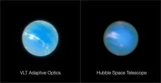 Neptun widziany z VLT i Teleskopu Hubble'a