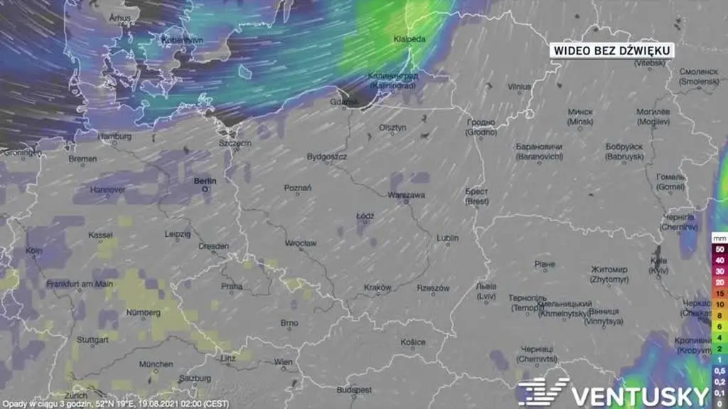 Prognozowane opady w najbliższych dniach