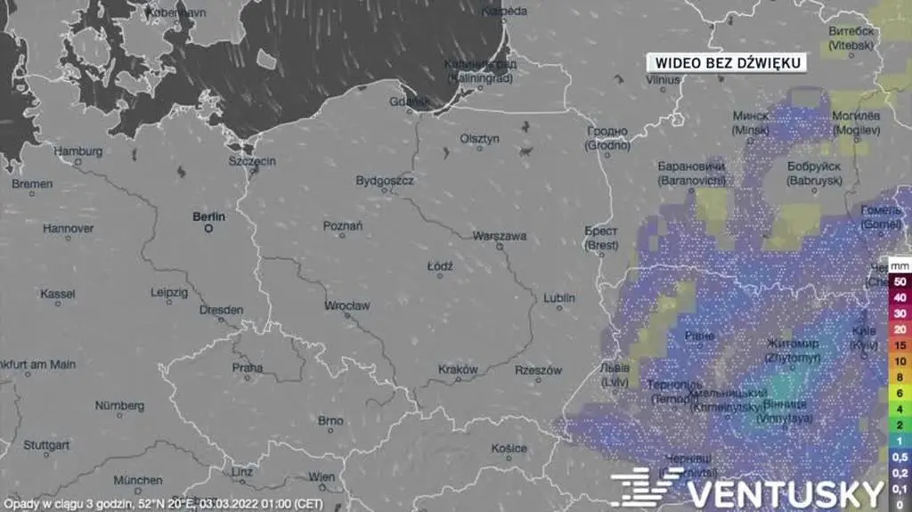 Prognozowane opady w najbliższych dniach