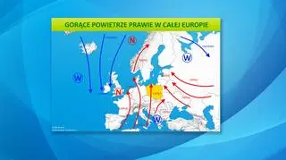 Gorące powietrze w prawie całej Europie