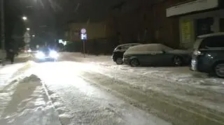 Trudne warunki na drogach w Ostródzie
