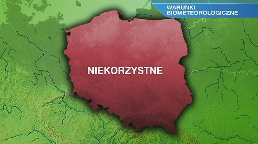Warunki biometeorologiczne na poniedziałek