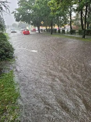 Zalane ulice w Dzierżoniowie