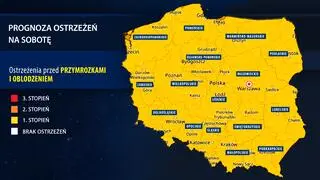 Prognoza zagrożeń IMGW na sobotę