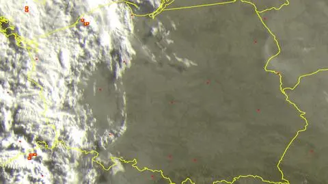Wyładowania atmosferyczne nad Polską w niedzielę, godz. 6.10