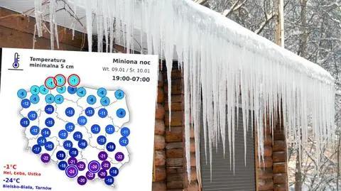 24 stopnie mrozu przy gruncie. Noc była bardzo zimna