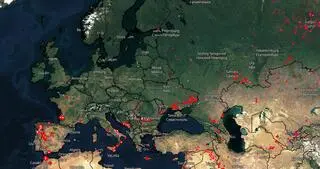 Aktualna mapa pożarów w Europie (17.07)