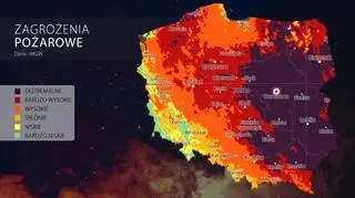Zagrożenie pożarowe w lasach w sobotę 27.08