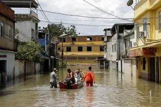 Powódź w mieście Duque de Caxias w okręgu metropolitalnym Rio de Janeiro