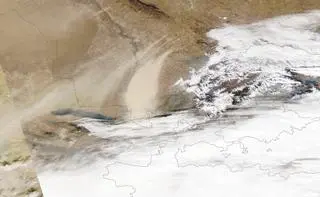 Chmura pyłu nad Uzbekistanem i Kazachstanem 4.11.2021