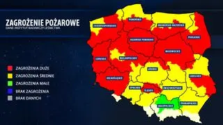 Zagrożenie pożarowe w lasach we wtorek po południu