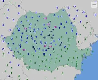 Temperatura minimalna w poniedziałek (18.04)