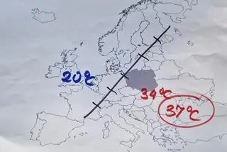 Kontrast termiczny nad Europą