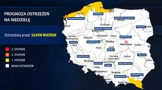 Prognoza zagrożeń na niedzielę