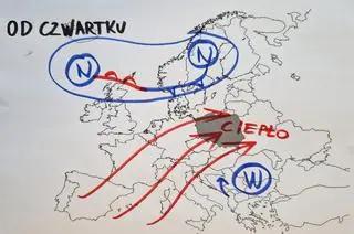 Tomasz Wasilewski rysuje pogodę w Polsce i Europie