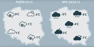Prognoza pogody na Wigilię i noc wigilijną