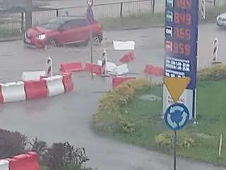 Skutki ulewy w Olsztynie