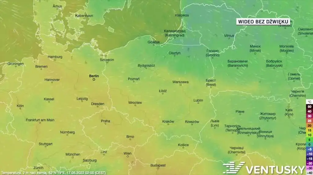 Prognoza temperatury na kolejne dni