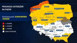 Prognoza zagrożeń IMGW na piątek