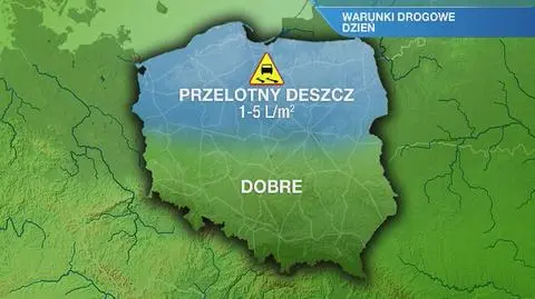 Warunki drogowe w poniedziałek