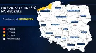 Prognoza zagrożeń na niedzielę