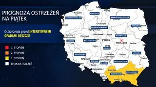 Prognoza zagrożeń IMGW na piątek